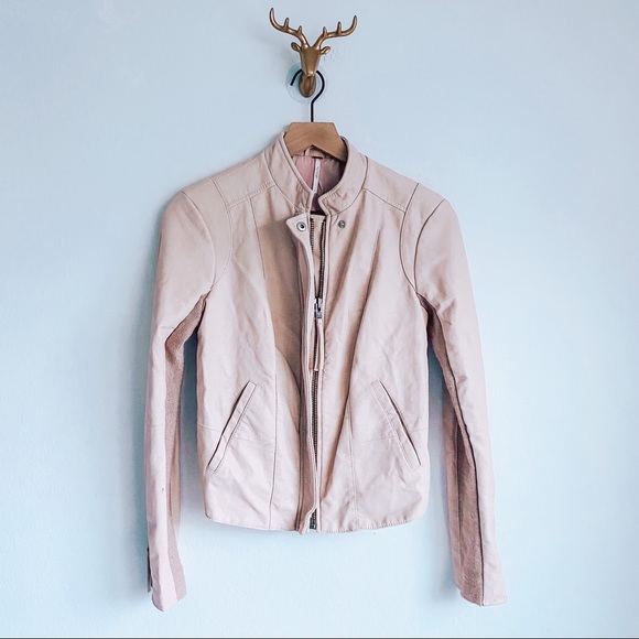 Free People Jackets & Blazers - Free People Zip Up Jacket Pink Size 4